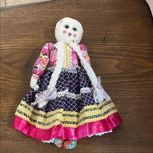Folk Art Handmade Cloth Doll